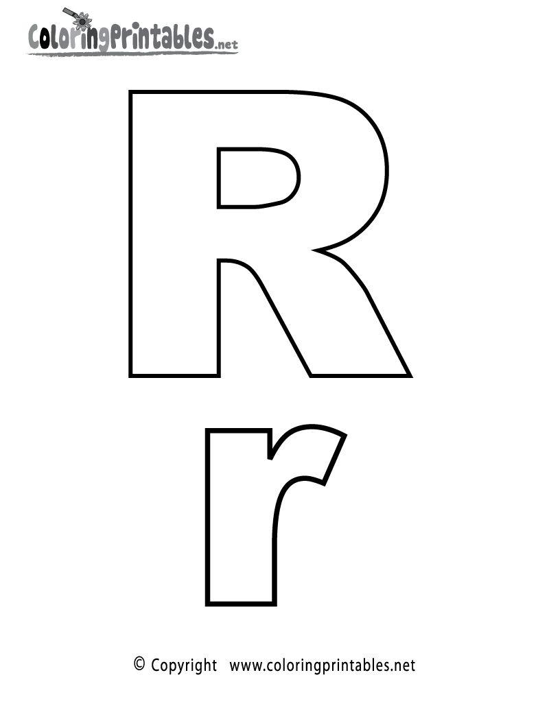 Letter R Coloring Pages Printable