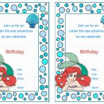 Little Mermaid Printable Birthday Invitations