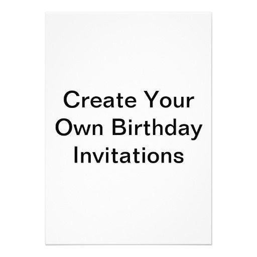 Make Birthday Invitations