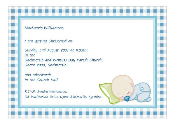 Make Your Own Baptism Invitations