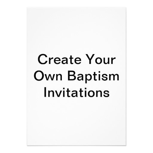 Make Your Own Baptism Invitations Free
