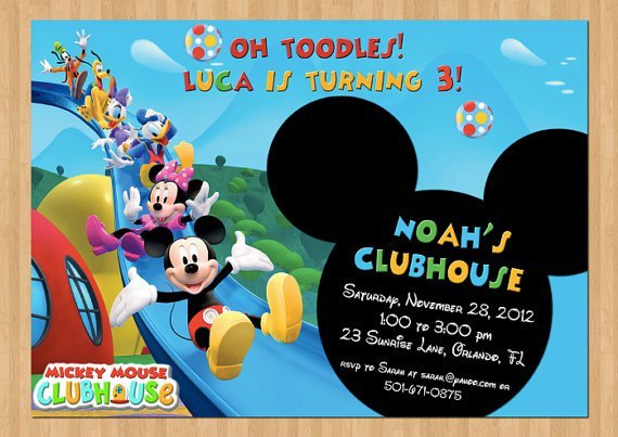 Meeska Mooska Mickey Mouse Birthday Invitations