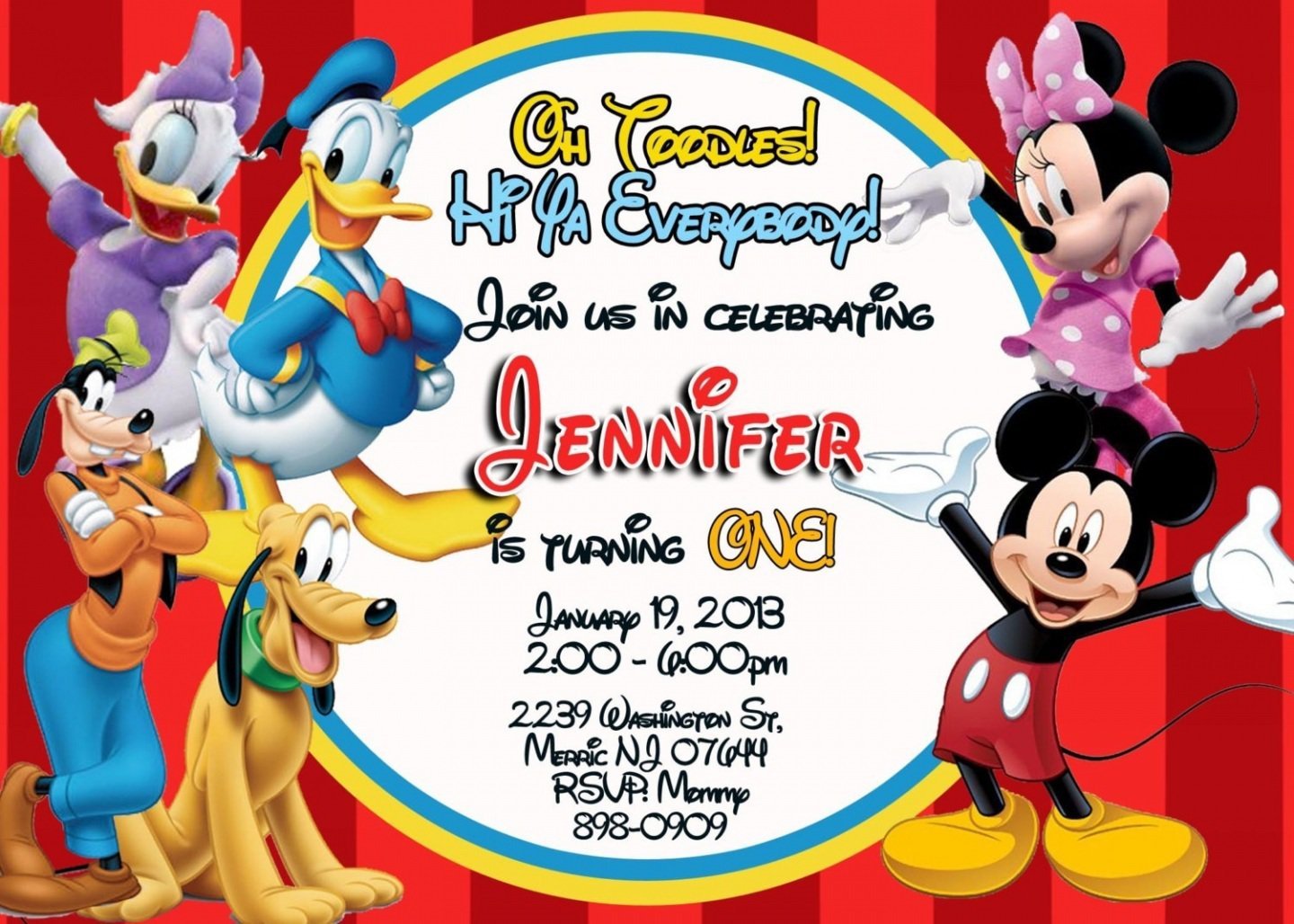 Mickey Mouse Clubhouse Invitations Printable