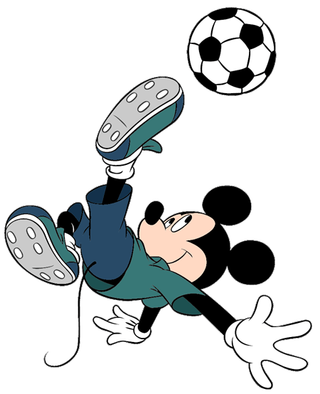 Mickey Mouse Playing Football
