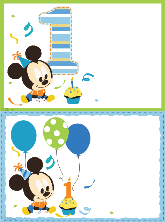 Mickey Mouse Printable Invitation Cards