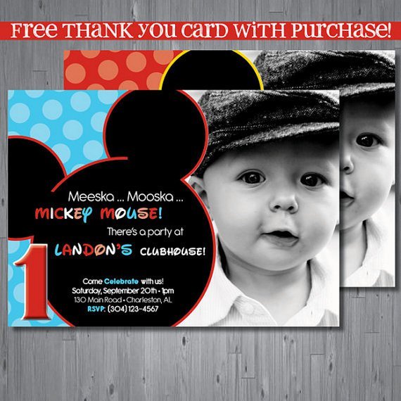 Mickey Mouse Printable Invitations