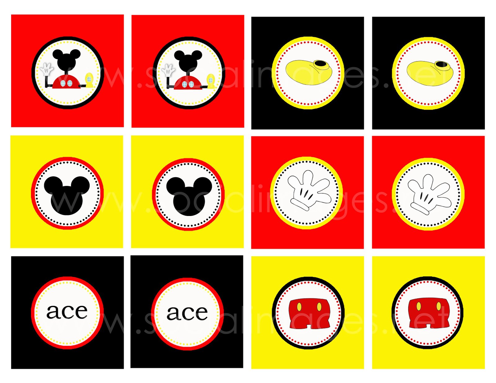 Mickey Mouse Shorts Templates