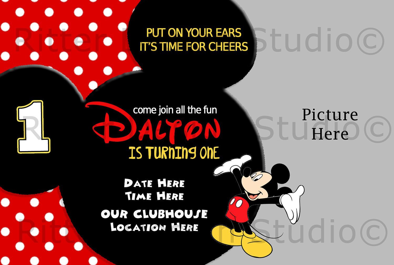 Mickey Mouse Ticket Invitations Template Free