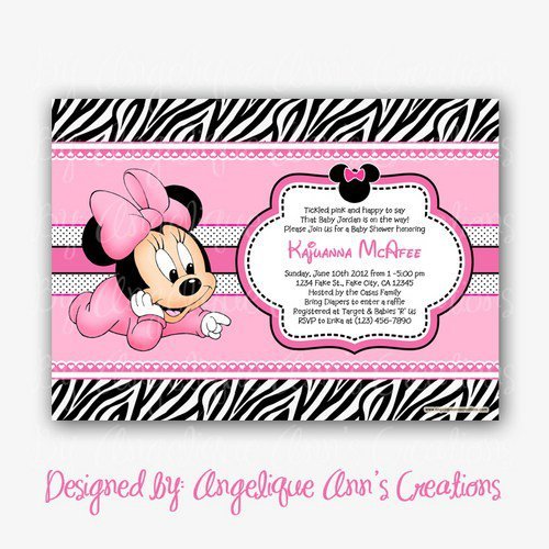 Minnie Mouse Baby Shower Invitations Templates