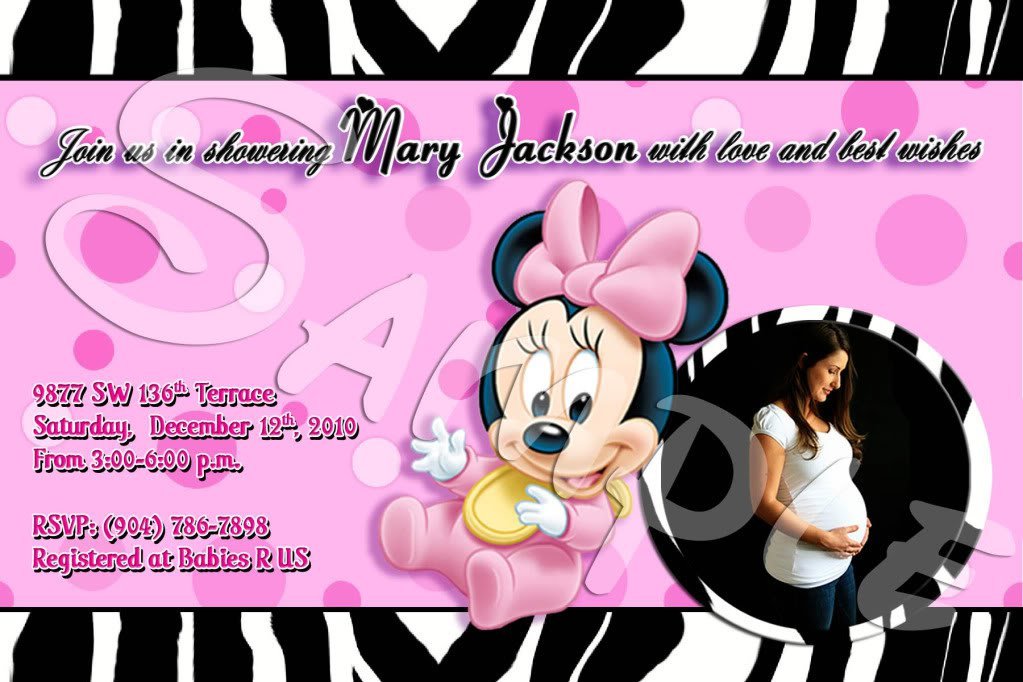 Minnie Mouse Baby Shower Invitations Walmart