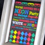 Neon Glow Party Invitations