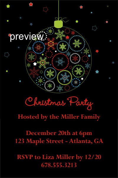 Office Christmas Party Invitations Templates