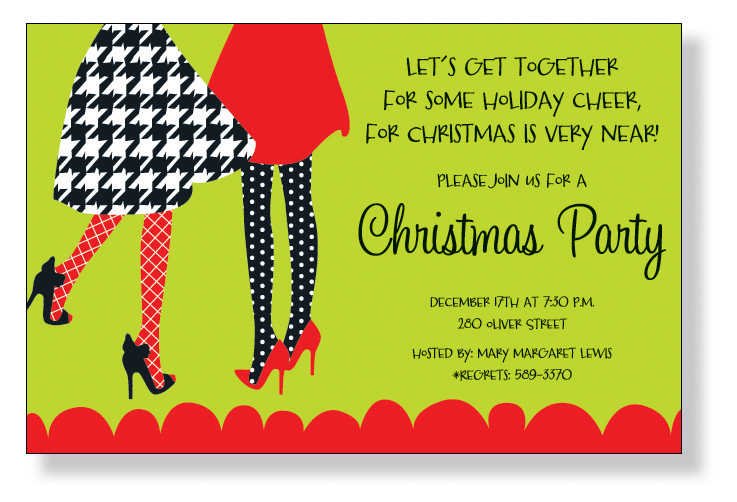 Office Christmas Party Invitations Wording