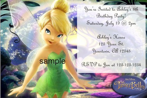 Online Printable Tinkerbell Invitations