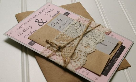 Paper Bag Wedding Invitations