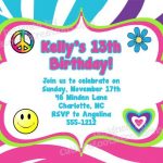 Peace Sign Party Invitations Printable