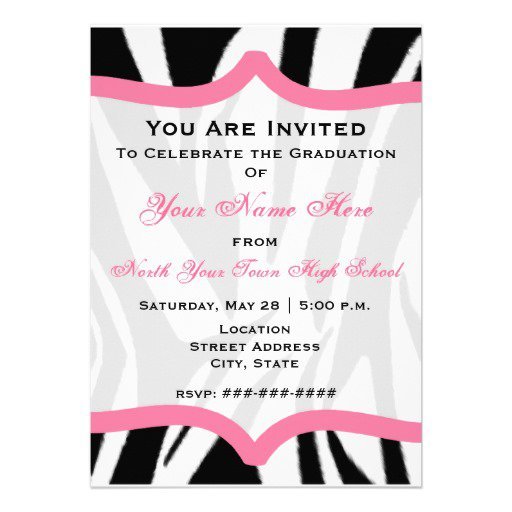 Pink Animal Print Invitations