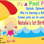 Pool Party Invitations Blank