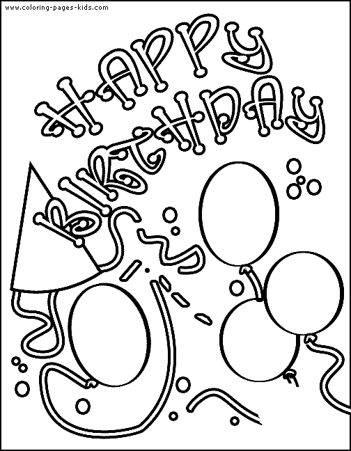 Printable Birthday Cards To Color