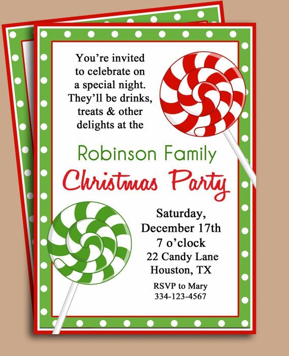 Printable Christmas Invitation Wording