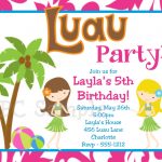 Printable Hawaiian Birthday Invitations For Kids
