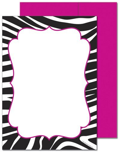 Printable Invitations Zebra Print