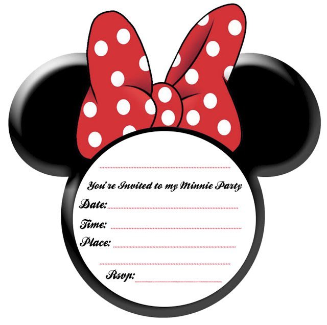 Printable Minnie Mouse Party Invitations