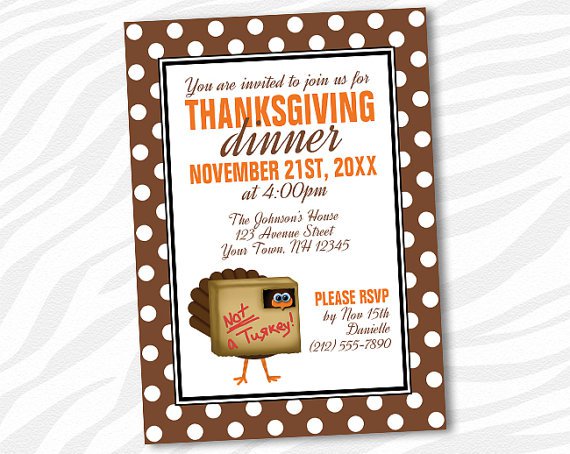Printable Thanksgiving Dinner Invitations