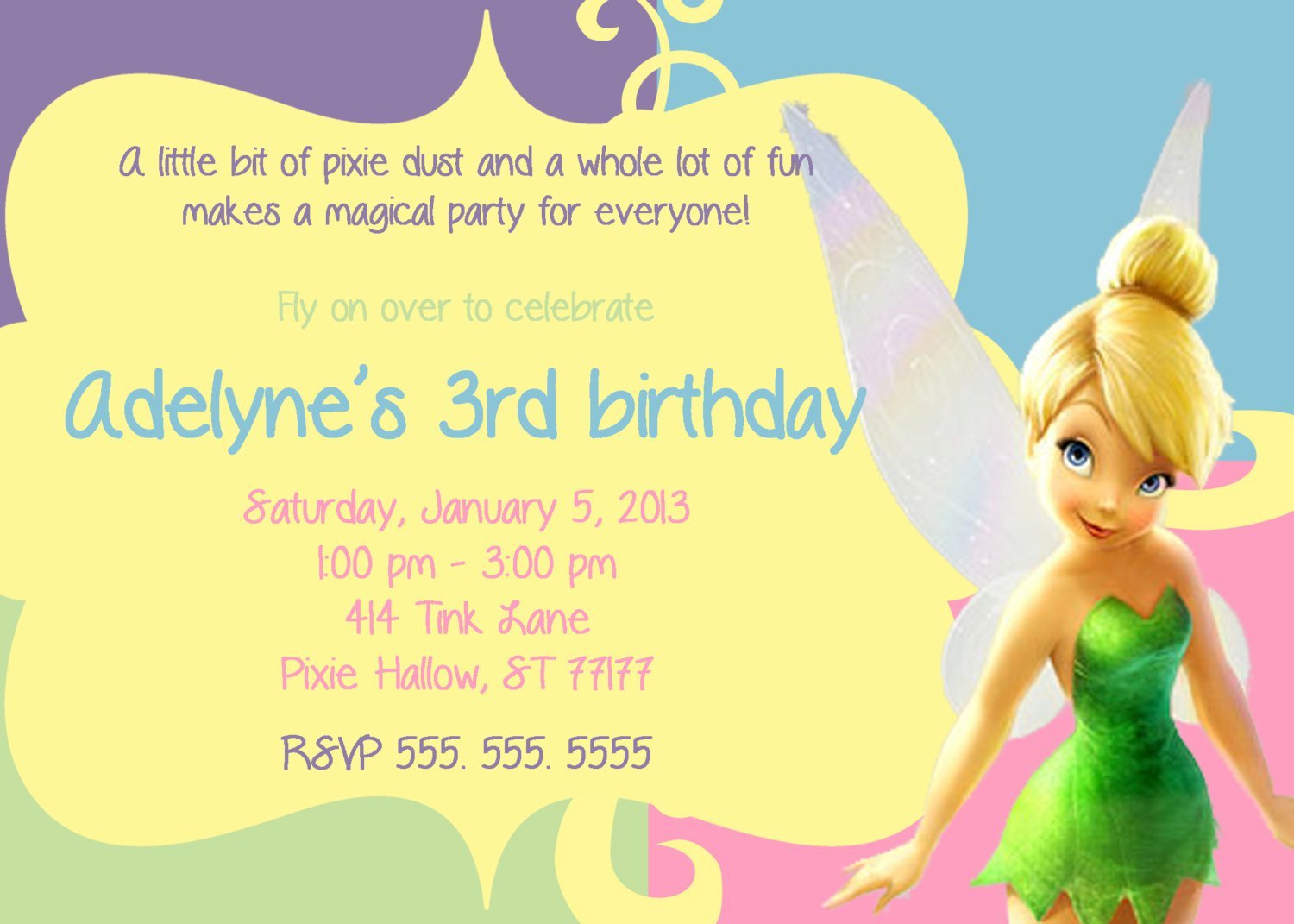 Printable Tinkerbell Invitations