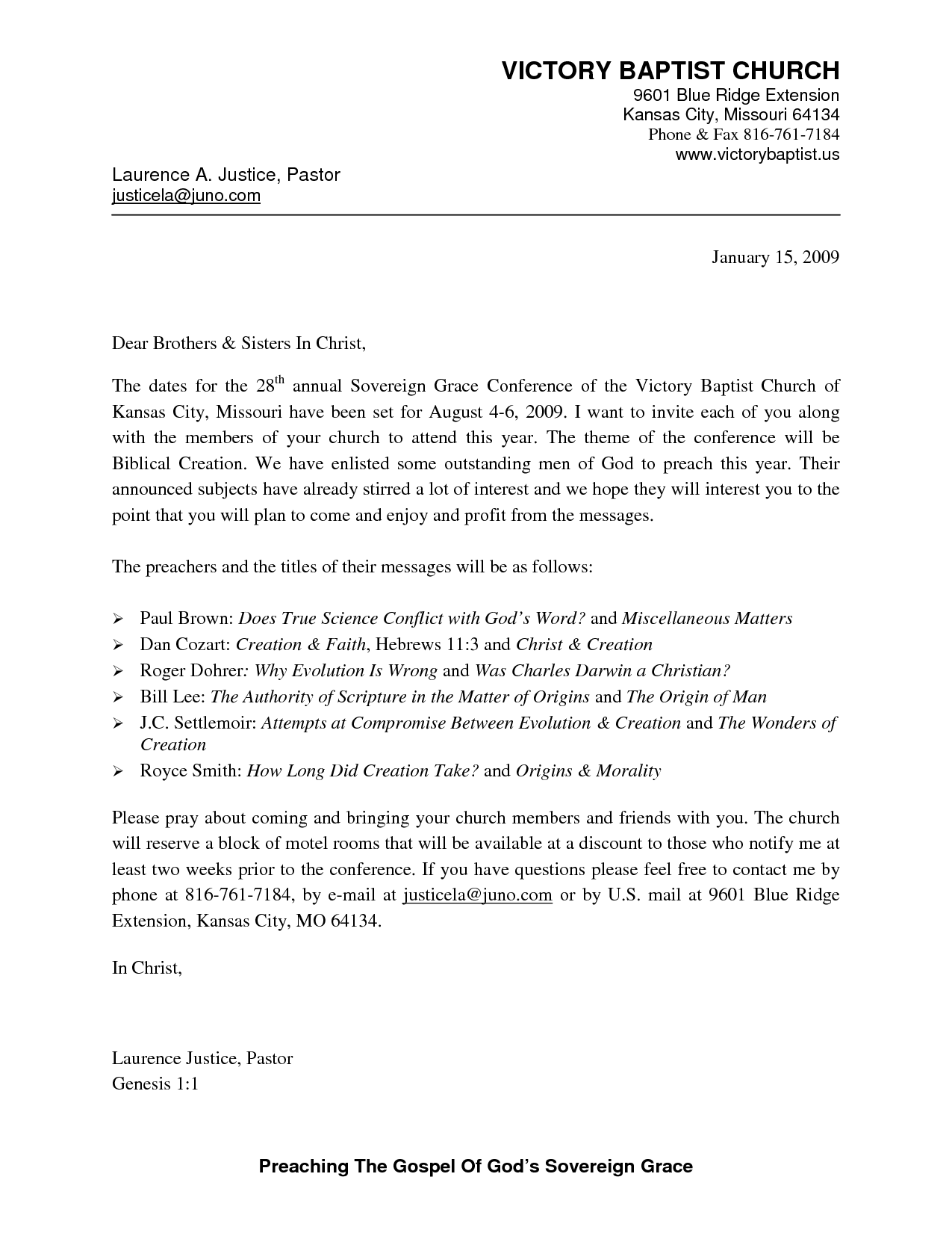 Professional Conference Invitation Letter Sample