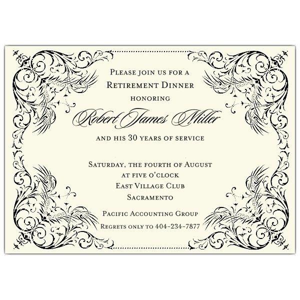 Retirement Borders Invitations