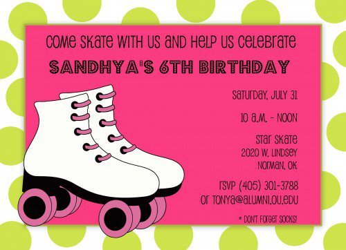 Pick out the best Roller Skate Invitation Templates from our wide variety o...