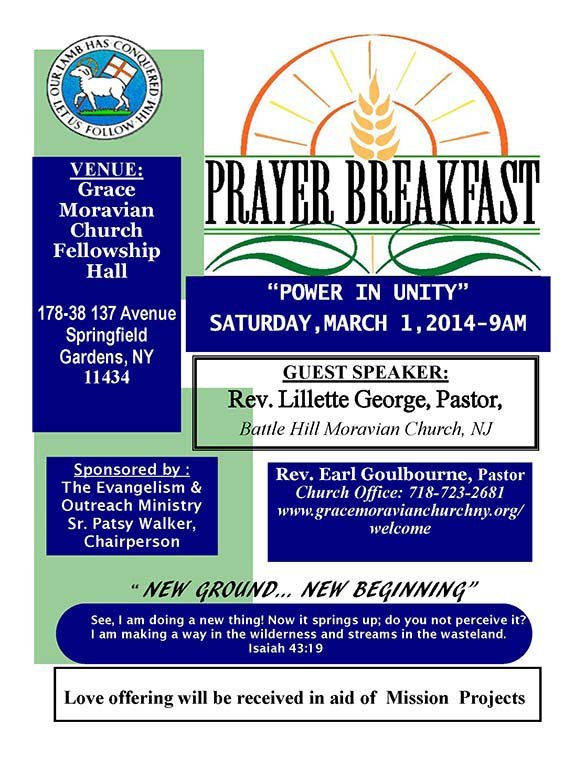 Save The Date Prayer Breakfast