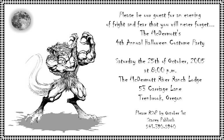 Scary Halloween Party Invitations Free