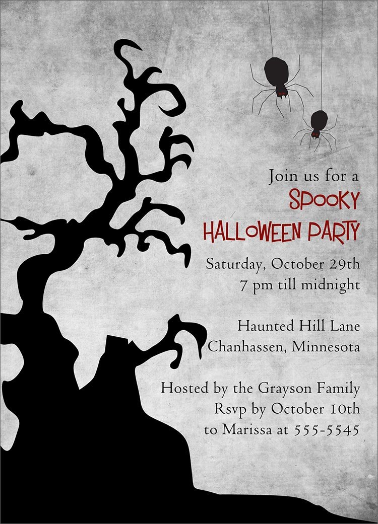 Scary Halloween Party Invitations Templates
