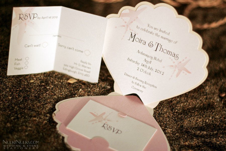 Shell Shaped Invitations
