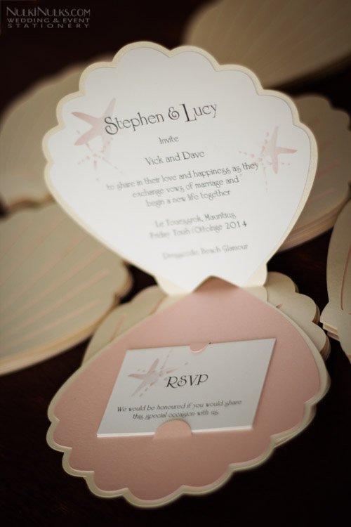 Shell Shaped Invitations