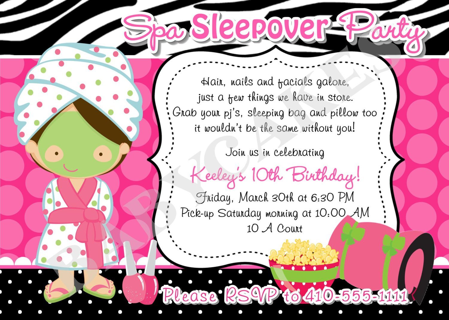 Slumber Party Invitation Ideas Homemade