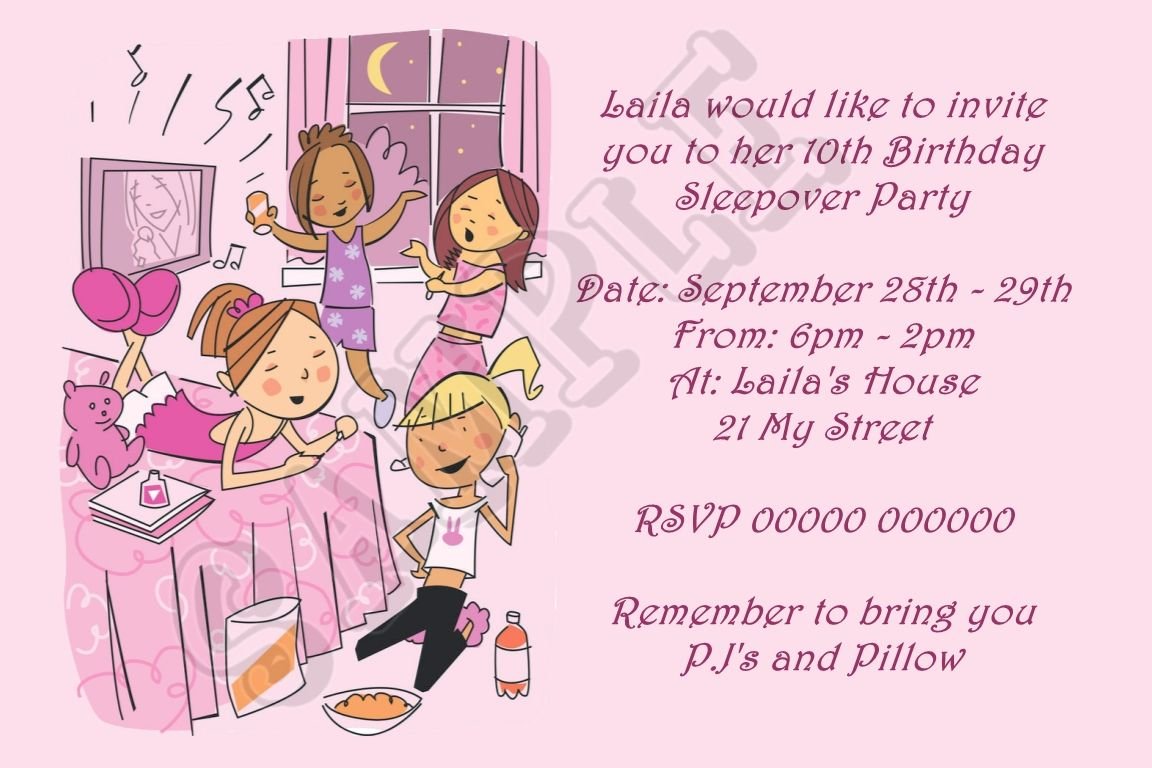 Slumber Party Invitations