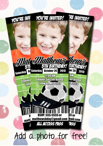 Soccer Birthday Invitation Wording