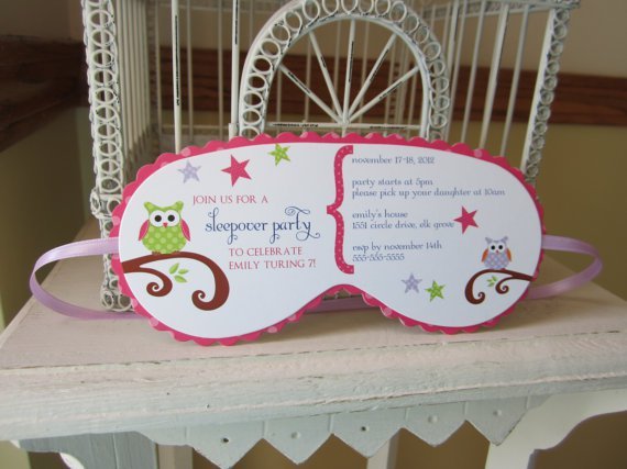 Spa Sleepover Invitations