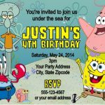 Spongebob Party Invitations