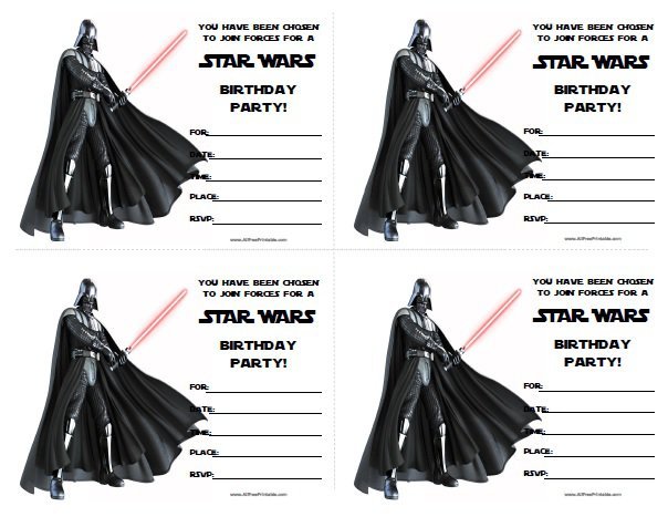 Star Wars Free Printable Party Invitations