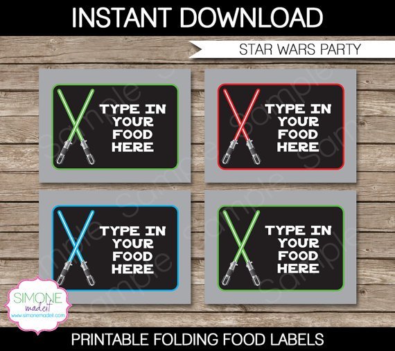 Star Wars Label Templates