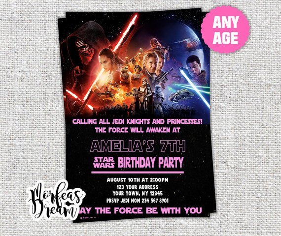 Star Wars Printable Invitation Cards