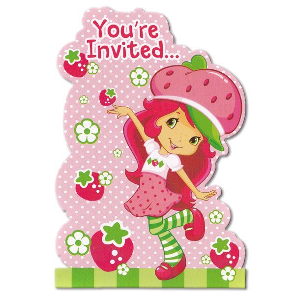 Strawberry Shortcake Birthday Invitations Free