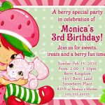 Strawberry Shortcake Birthday Party Invitations Printable