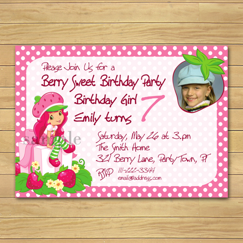 Strawberry Shortcake Invitation Border