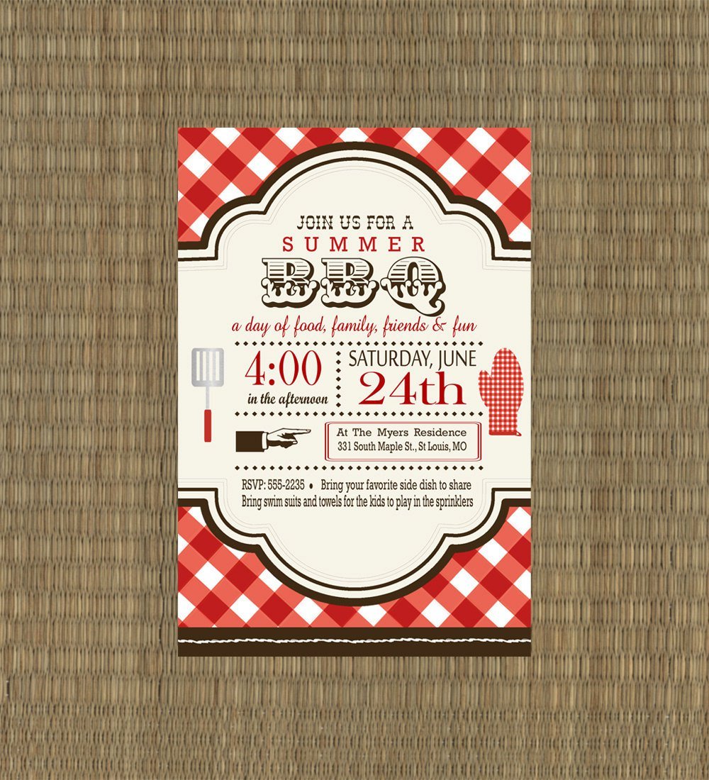 Summer Bbq Invitation Templates