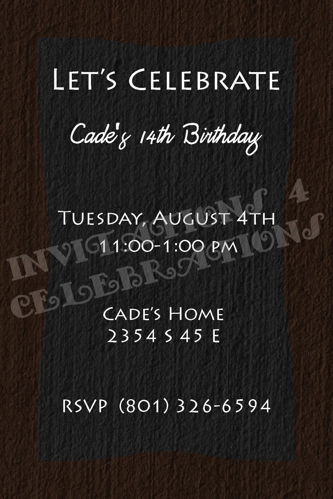 Teen Boy Invitations